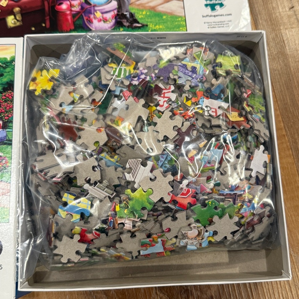 “Country Yard Sale” By Buffalo 1000-Pieces Jigsaw Puzzle (26.75” x 19.75”)(EUC) - Picture 4 of 6